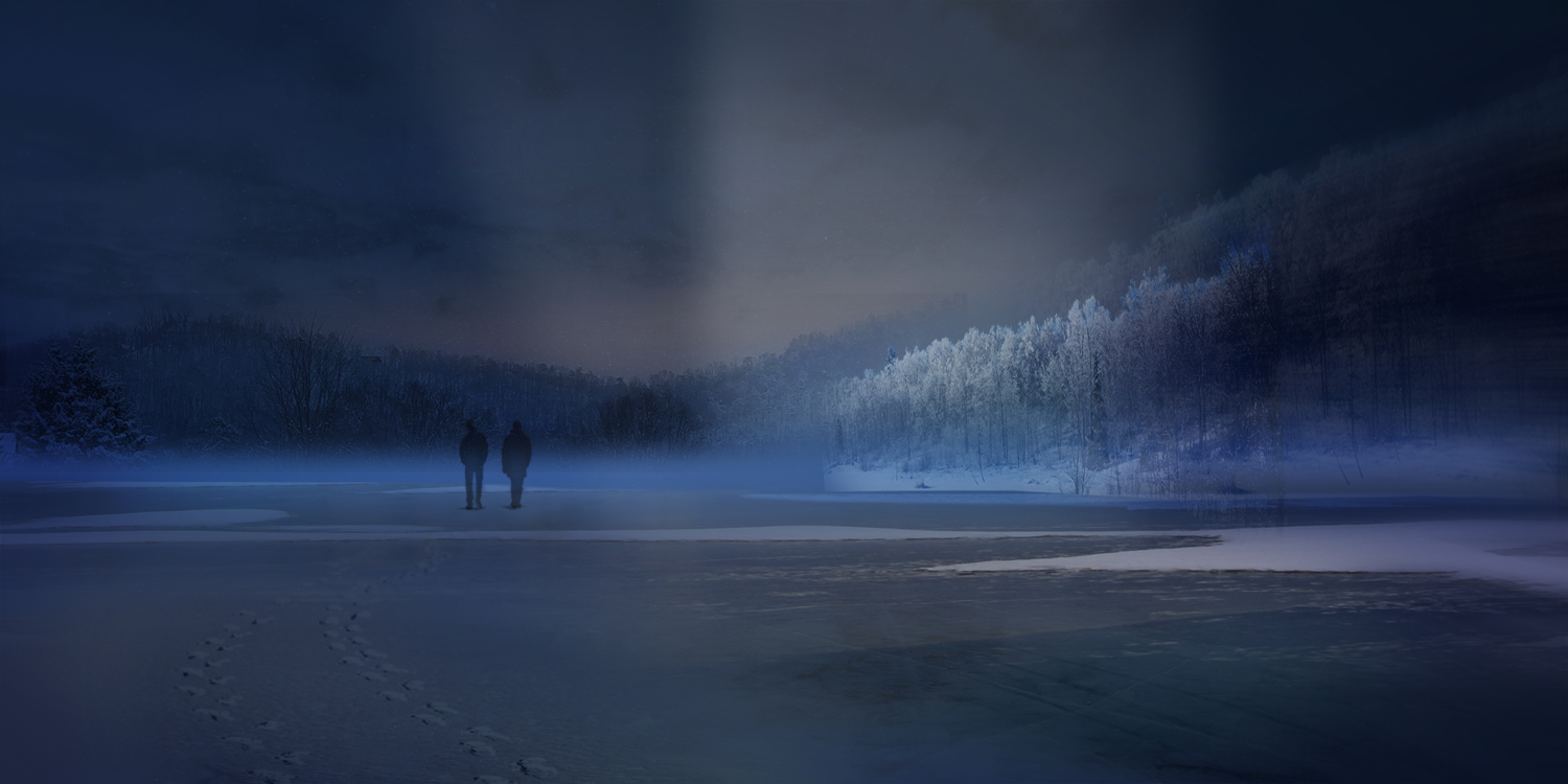 Ice walking at Charles Mill