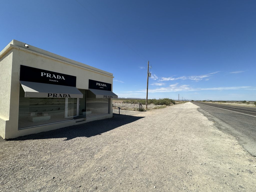 Prada art installation in Marfra, Texas